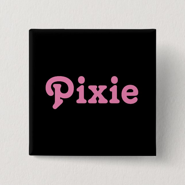 Badge Carré 5 Cm Pixie du bouton (Devant)