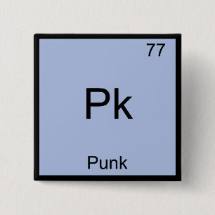 Badge Carré 5 Cm Pk - T-Shirt Symbole d'Élément de Chimie Drôle Pun