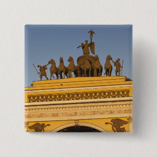 Badge Carré 5 Cm Place du Palais, Arc de Triomphe, coucher de solei