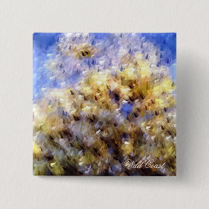 BADGE CARRÉ 5 CM PLAGE