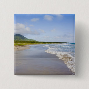 Badge Carré 5 Cm Plage de Windward, Nevis