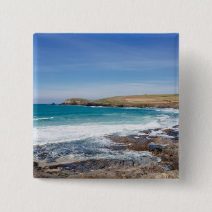 Badge Carré 5 Cm Plage England de baie de Boobys