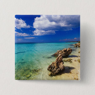 Badge Carré 5 Cm Plages, Barahona, République Dominicaine, 3