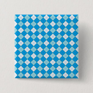 Badge Carré 5 Cm Plaid bleu