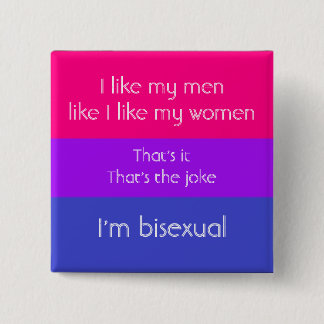 Badge Carré 5 Cm Plaisanterie bisexuelle