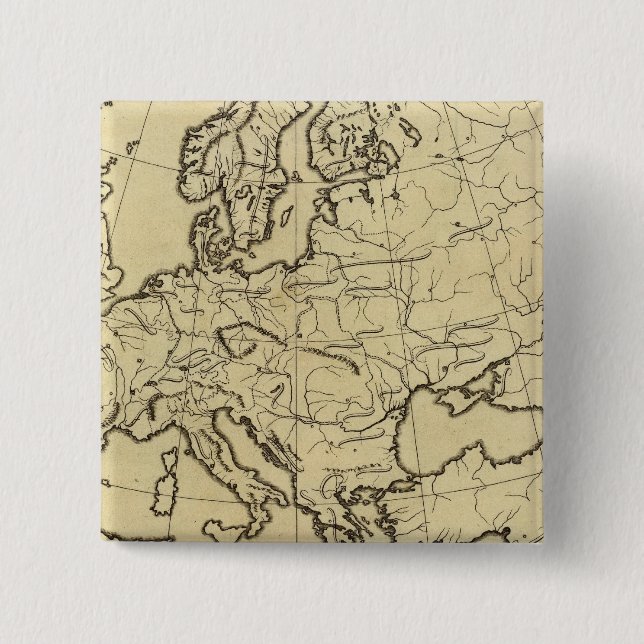Badge Carré 5 Cm Plan-cadre de l'Europe (Devant)