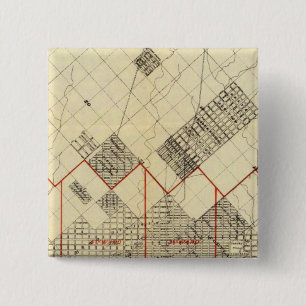 Badge Carré 5 Cm Plan de Duluth et de ses banlieues