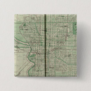 Badge Carré 5 Cm Plan d'Indianapolis