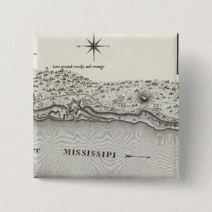 Badge Carré 5 Cm Plan Du Fort Baton Rouge