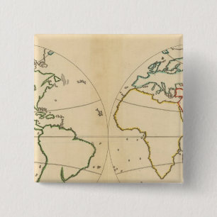 Badge Carré 5 Cm Plan mondial avec 5 zones