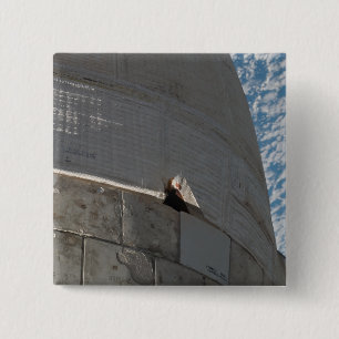 Badge Carré 5 Cm Plan rapproché de navette spatiale l'Atlantide