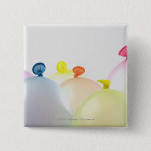 Badge Carré 5 Cm Plan rapproché des ballons