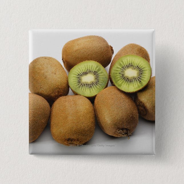 Badge Carré 5 Cm Plan rapproché des kiwis (Devant)