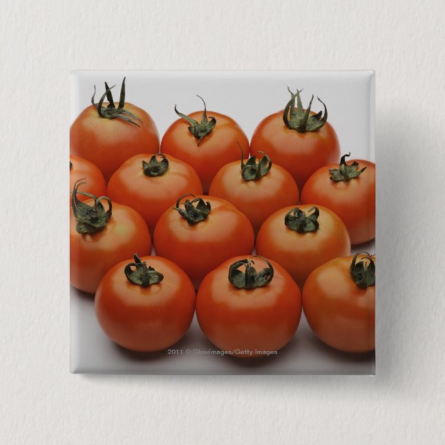 Badge Carré 5 Cm Plan rapproché des tomates (Devant)