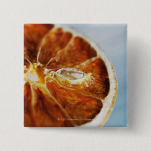 Badge Carré 5 Cm Plan rapproché d'une tranche sèche de citron