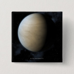 Badge Carré 5 Cm Planète Vénus