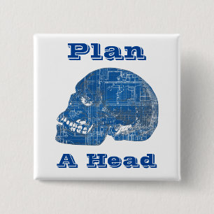 Badge Carré 5 Cm Planifier Un Plan Directeur Humoristique