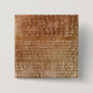 Badge Carré 5 Cm Plaque de Darius I 550-500 AVANT JÉSUS CHRIST