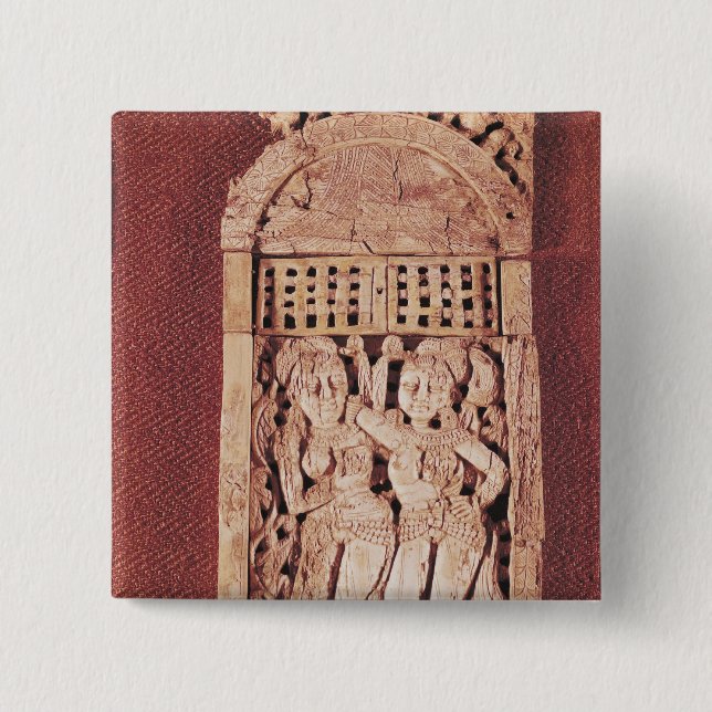 Badge Carré 5 Cm Plaque indienne découpée (Devant)
