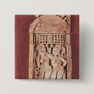 Badge Carré 5 Cm Plaque indienne découpée