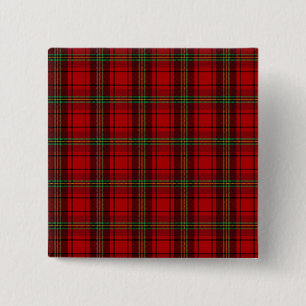 Badge Carré 5 Cm Plaques douillettes rouge noir vert