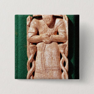 Badge Carré 5 Cm Plaquette en ivoire d'un dieu