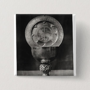 Badge Carré 5 Cm Plat de calice et d'eucharistie