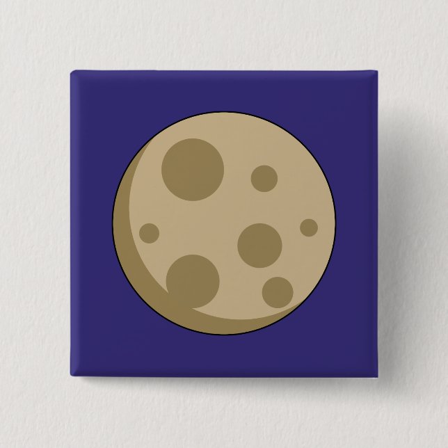 Badge Carré 5 Cm Pleine Lune (Devant)