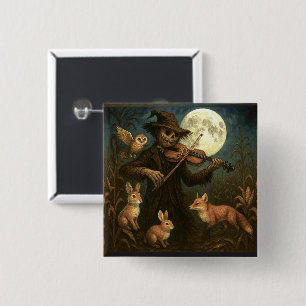 Badge Carré 5 Cm Pleine lune Scarecrow Serenade