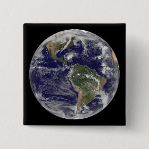 Badge Carré 5 Cm Pleine Terre montrant l'ouragan Paloma