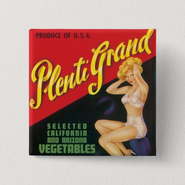 Badge Carré 5 Cm Plenti Grand (Devant)