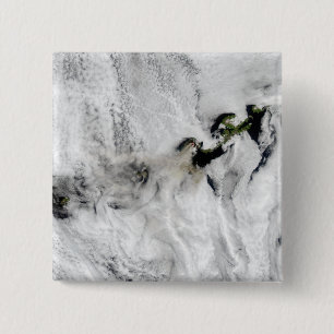 Badge Carré 5 Cm Plume de volcan d'Okmok, îles Aléutes 2