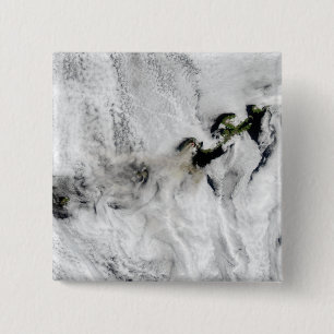 Badge Carré 5 Cm Plume du volcan Okmok, îles Aléoutiennes 2