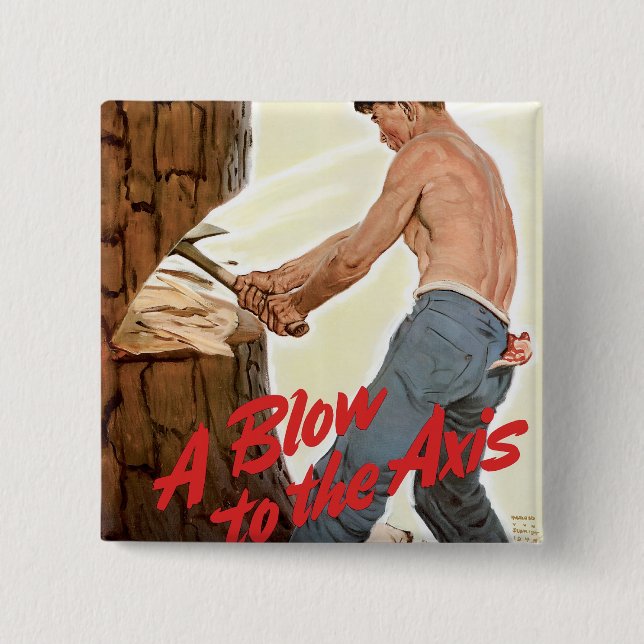 Badge Carré 5 Cm Plus de bois pour l'armée (Devant)