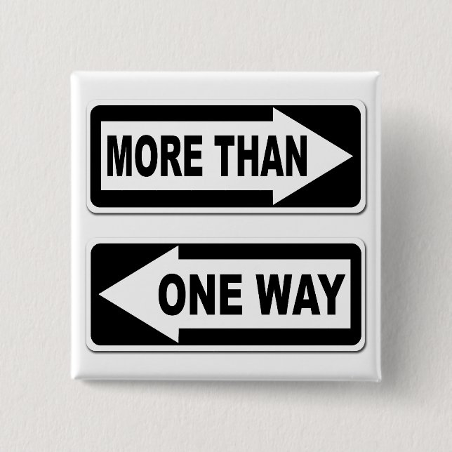 Badge Carré 5 Cm Plus d'un bouton de manière (Devant)