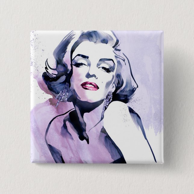 Badge Carré 5 Cm Plutôt mauve (Devant)