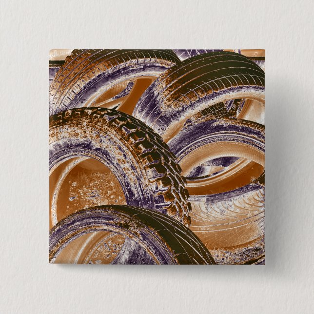 BADGE CARRÉ 5 CM PNEUS (Devant)