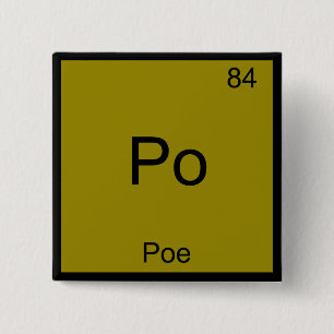 Badge Carré 5 Cm Po - Symbole d'élément de chimie amusant Poe T-S