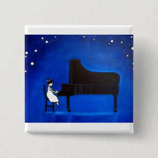 Badge Carré 5 Cm Poches complètement d'amour - le bouton de moment