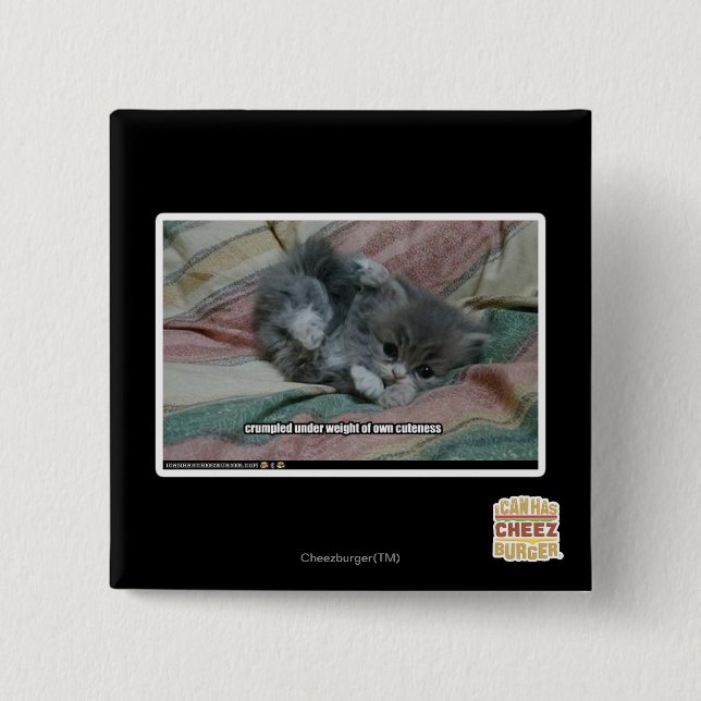 Badge Carré 5 Cm Poids de propre gentillesse (Devant)