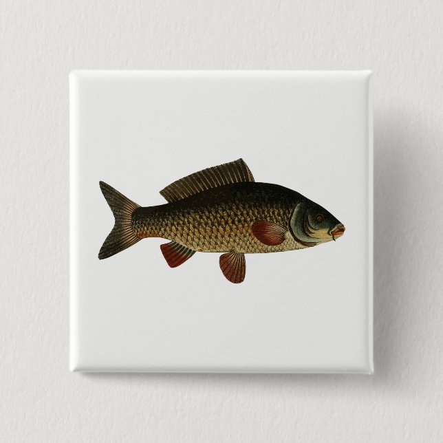 Badge Carré 5 Cm Poisson (Devant)