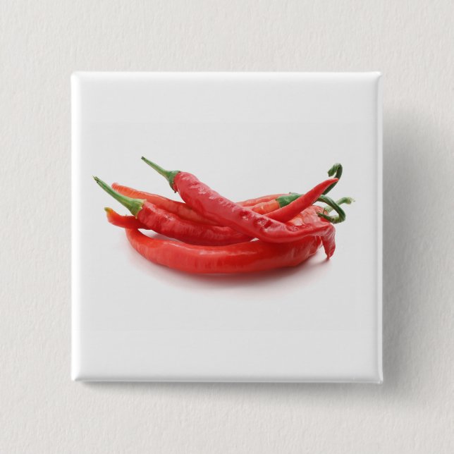 Badge Carré 5 Cm poivrons de piment (Devant)