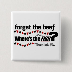 Badge Carré 5 Cm Poker, bouton