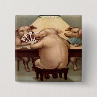 Badge Carré 5 Cm Poker Hog : Arkansas Card Shark