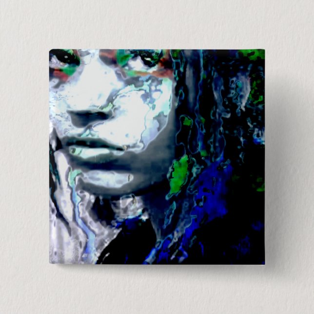 Badge Carré 5 Cm polarité : kerica (Devant)