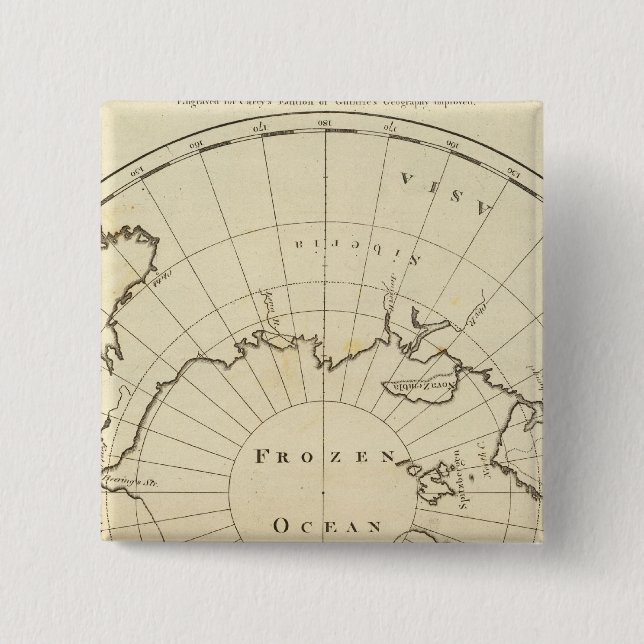 Badge Carré 5 Cm Pôle Nord (Devant)