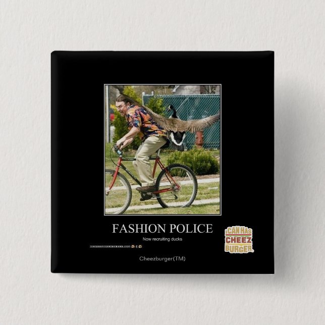 Badge Carré 5 Cm Police de mode (Devant)