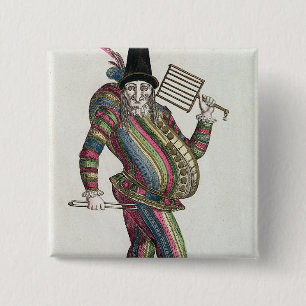 Badge Carré 5 Cm Polichinelle