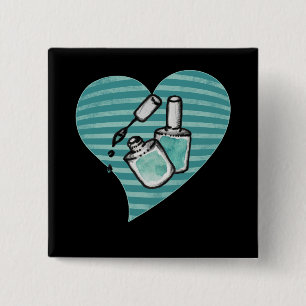 Badge Carré 5 Cm Polissage turquoise à ongles