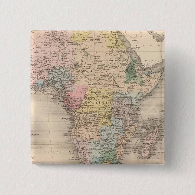Badge Carré 5 Cm Politique africaine (Devant)
